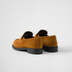 Suede loafers Cognac Leather – the suede shoes with rubber soles feature tonal stitching and are decorated with – LUX VERSE Luxury Designer Fashion Outlet