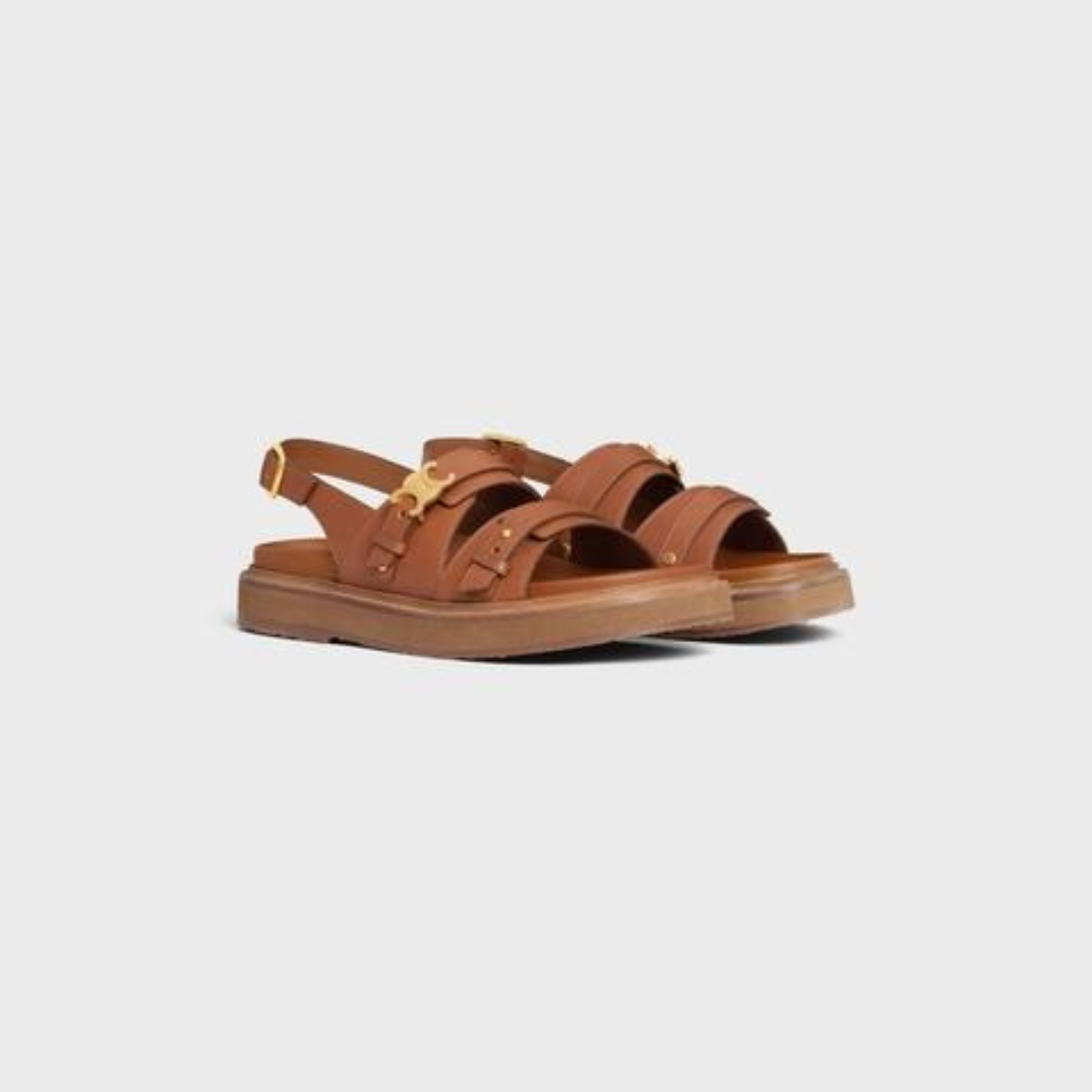 TIPPI TRIOMPHE SANDAL in CALFSKIN – tHE UPPER STRAP AND COLLAR BUTTON ON THE LOWER STRAP OF THE SHOEADJUSTABLE – LUX VERSE Luxury Designer Fashion Outlet