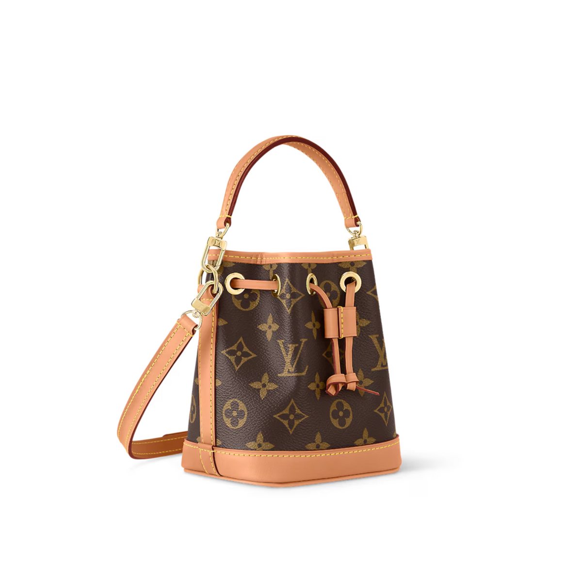 Nano Noé Monogram Canvas – its removable handle and removable, adjustable strap offer multiple carry options, – LUX VERSE Luxury Designer Fashion Outlet
