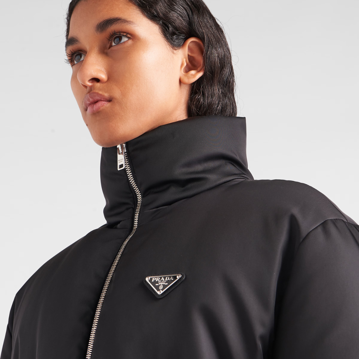 Re-Nylon down iconic jacket – this down jacket is made of Re-Nylon, the iconic and innovative regenerated nylon – LUX VERSE Luxury Designer Fashion Outlet