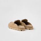 Suede Rubber Sabots – these mules made of soft suede with a leather lining have a modern, versatile – LUX VERSE Luxury Designer Fashion Outlet