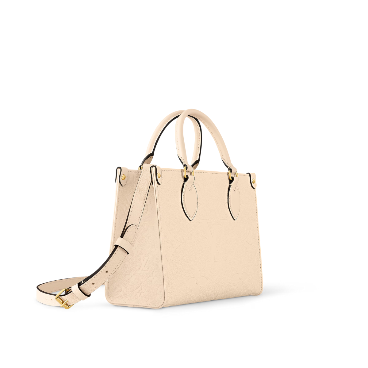 OnTheGo PM Crème Beige – a soft cream-tone makes the Monogram Empreinte leather of this OnTheGo PM bag seem – LUX VERSE Luxury Designer Fashion Outlet