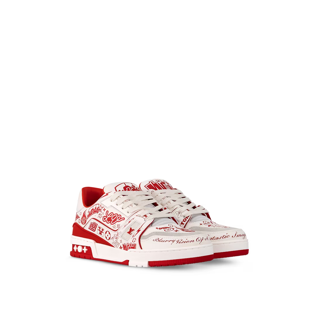 Trainer Smooth Printed Sneaker – this bold iteration of the Trainer sneaker comes in smooth calf leather printed – LUX VERSE Luxury Designer Fashion Outlet