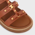 TIPPI SLIDE in CALFSKIN – 100% CALFSKIN - VEGETAL TANNING100% CALFSKIN LINING1.2 IN (30 MM) heelSTRAPS – LUX VERSE Luxury Designer Fashion Outlet