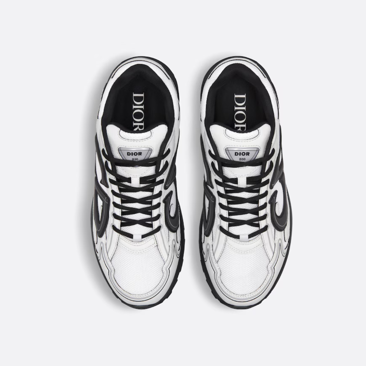 B30 Sneaker Modern Sporty – crafted in technical fabric, it is enhanced by a gray reflective CD30 signature – LUX VERSE Luxury Designer Fashion Outlet