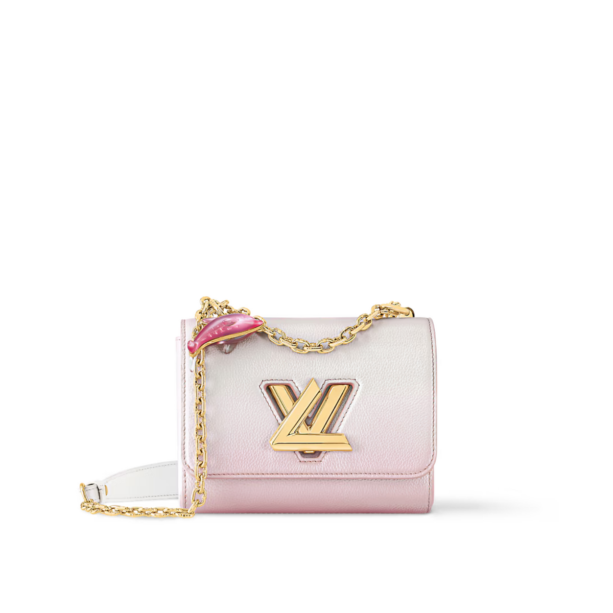 Twist PM Shaded Pink – this Twist PM handbag is made from smooth calfskin with a silver-color Twist lock – LUX VERSE Luxury Designer Fashion Outlet