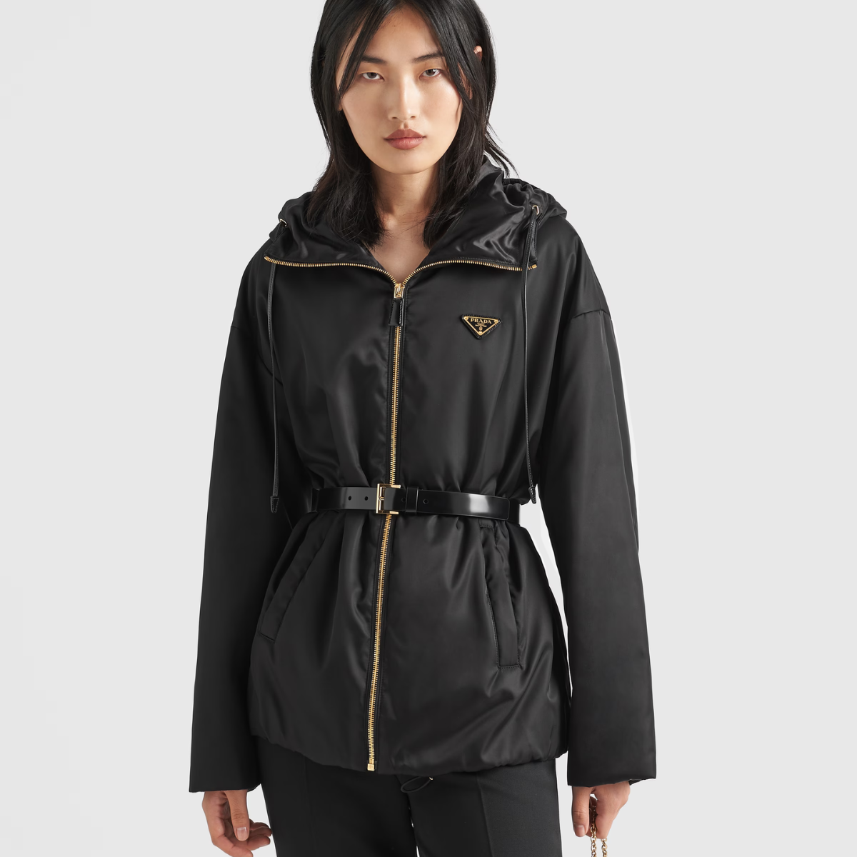 Re-Nylon Blouson Elegance Jacket – crafted from innovative and sustainable Re-Nylon fabric, this blouson elegance – LUX VERSE Luxury Designer Fashion Outlet