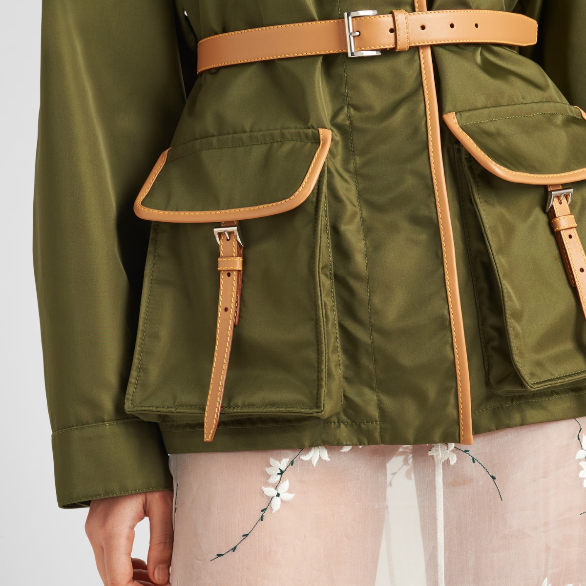 Re-Nylon jacket – this Re-Nylon jacket featuring utility elements accompanied by refined details is – LUX VERSE Luxury Designer Fashion Outlet