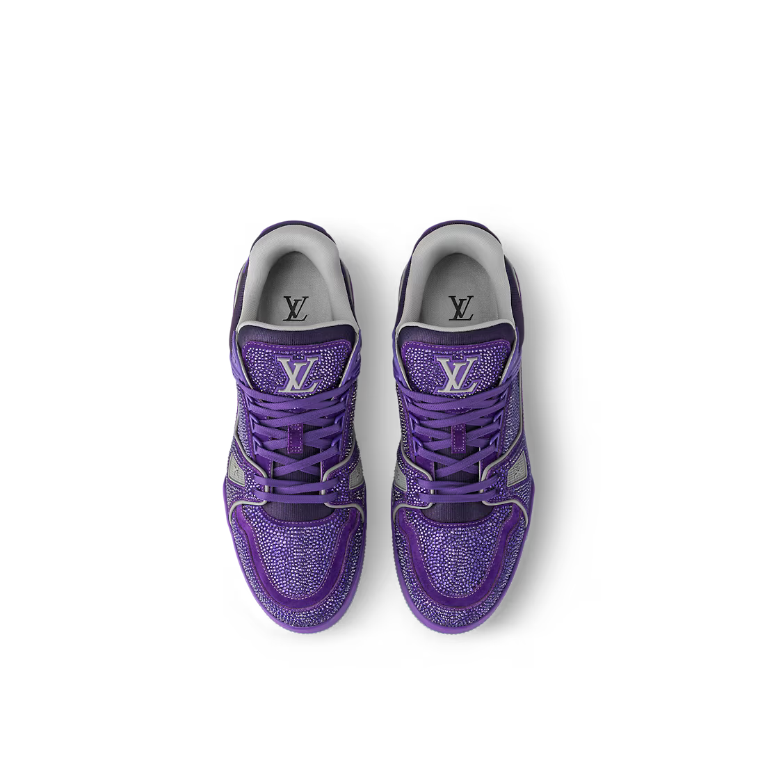 Trainer Crystal Sneaker – the visual impact is further enhanced by the laces and technical rubber outsole, – LUX VERSE Luxury Designer Fashion Outlet