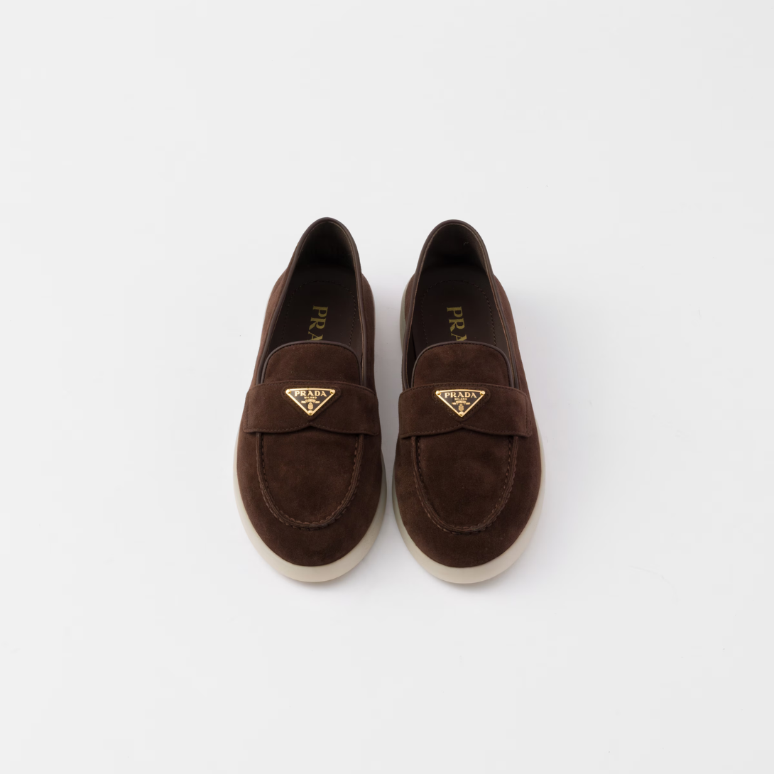 Suede loafers – these suede loafers with classic charm feature a pinched stitch seam on the upper – LUX VERSE Luxury Designer Fashion Outlet