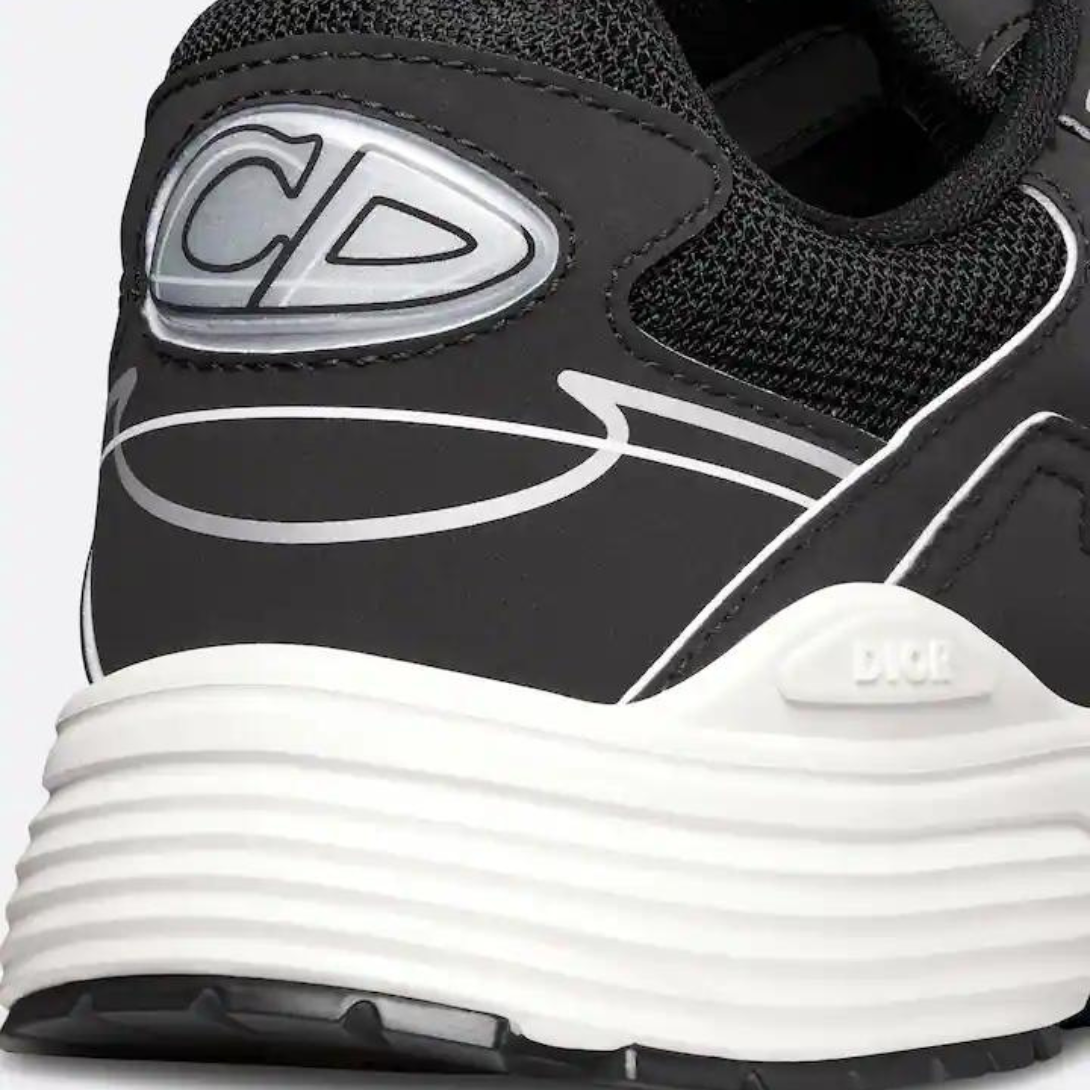 B30 Low-Top Sneaker – crafted in black mesh and technical fabric, it boasts a graphic, reflective'CD30'– LUX VERSE Luxury Designer Fashion Outlet