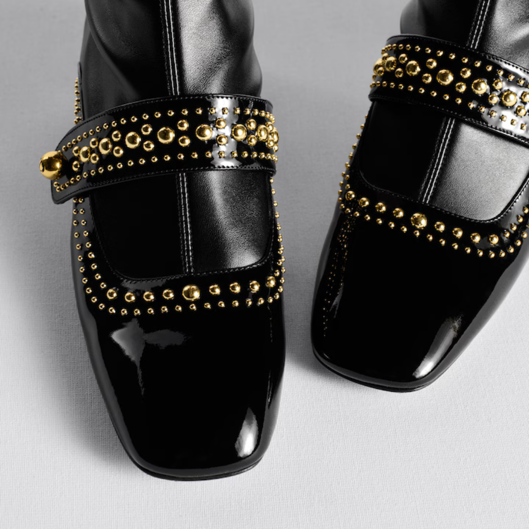 Belle-D Heeled Ankle Boot – a decorative strap adorned with a gold-finish CD metal pearl, inspired by the iconic – LUX VERSE Luxury Designer Fashion Outlet