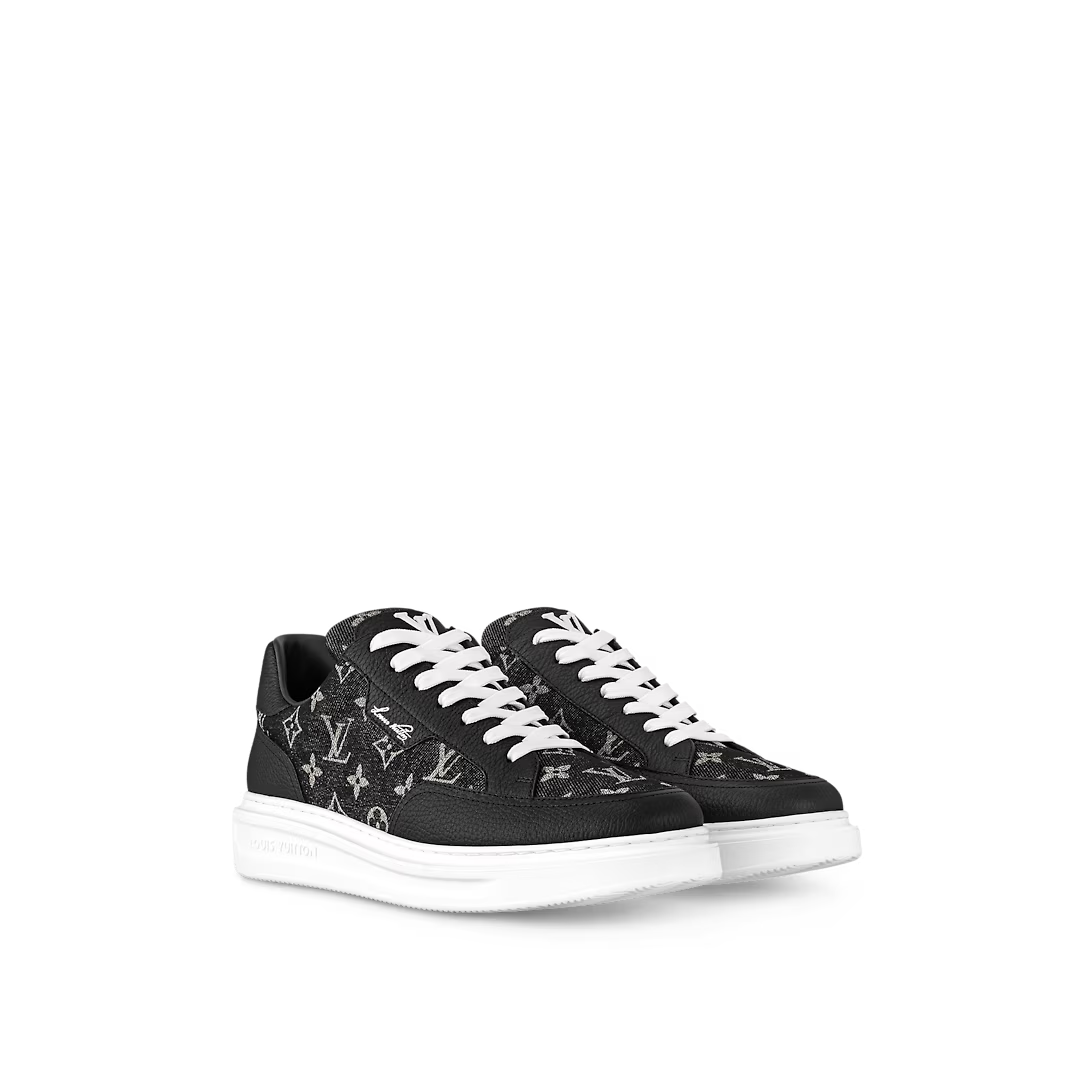 Beverly Hills Denim Sneaker – the Beverly Hills sneaker is revisited this season in a combination of Monogram – LUX VERSE Luxury Designer Fashion Outlet