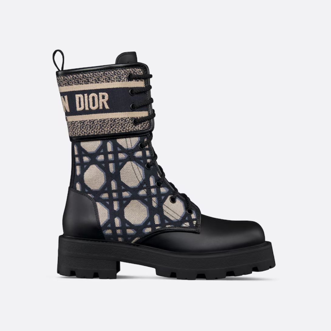 D-Major Ankle Boot Blue – the D-Major ankle boot reframes military inspiration with elements of House couture – LUX VERSE Luxury Designer Fashion Outlet