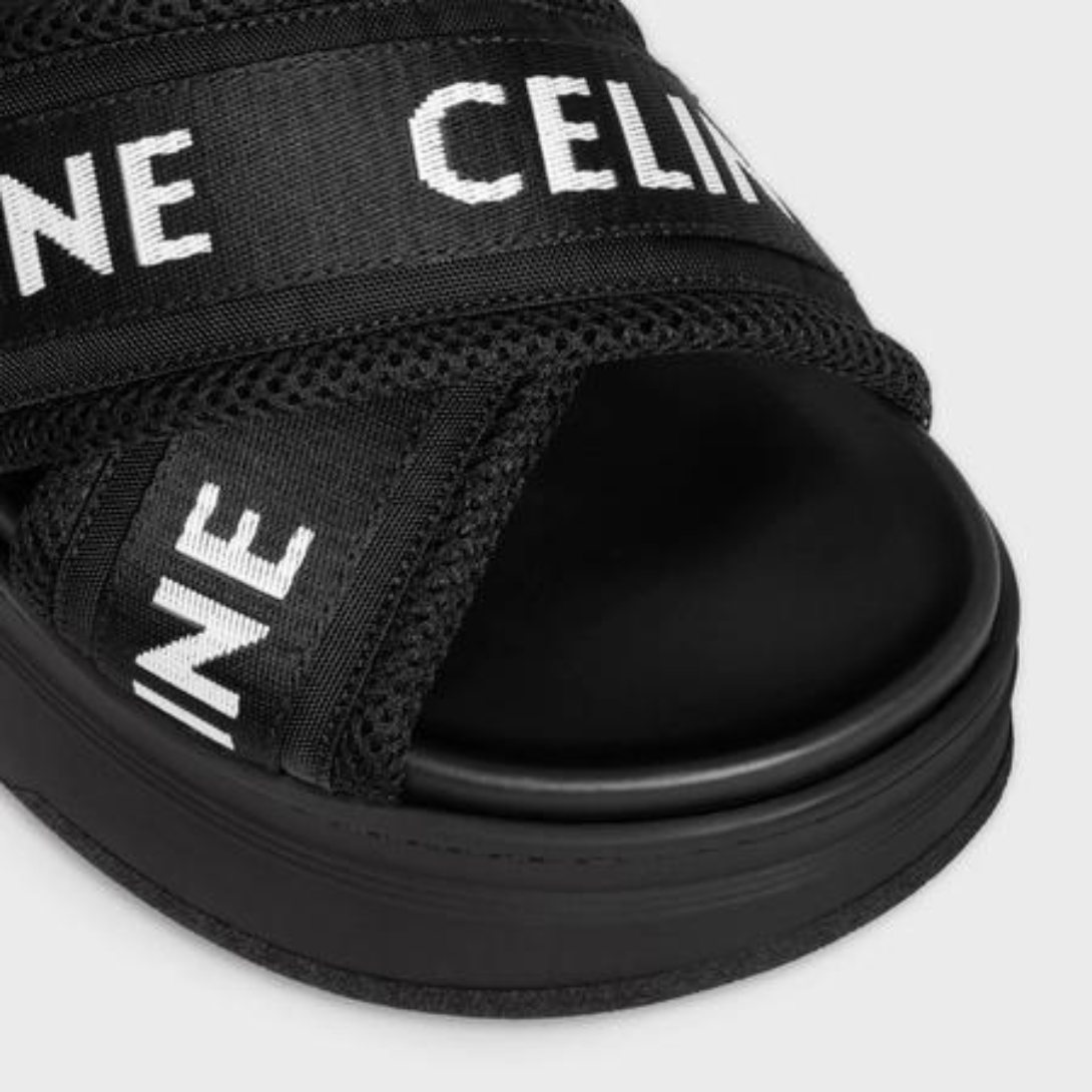 BLOCK SLIDE in MESH & TEXTILE – iNSOLE WITH WITH INTERNAL FOAM TO OBTAIN GREAT CONFORTRUBBER WEDGE OUTSOLE – LUX VERSE Luxury Designer Fashion Outlet