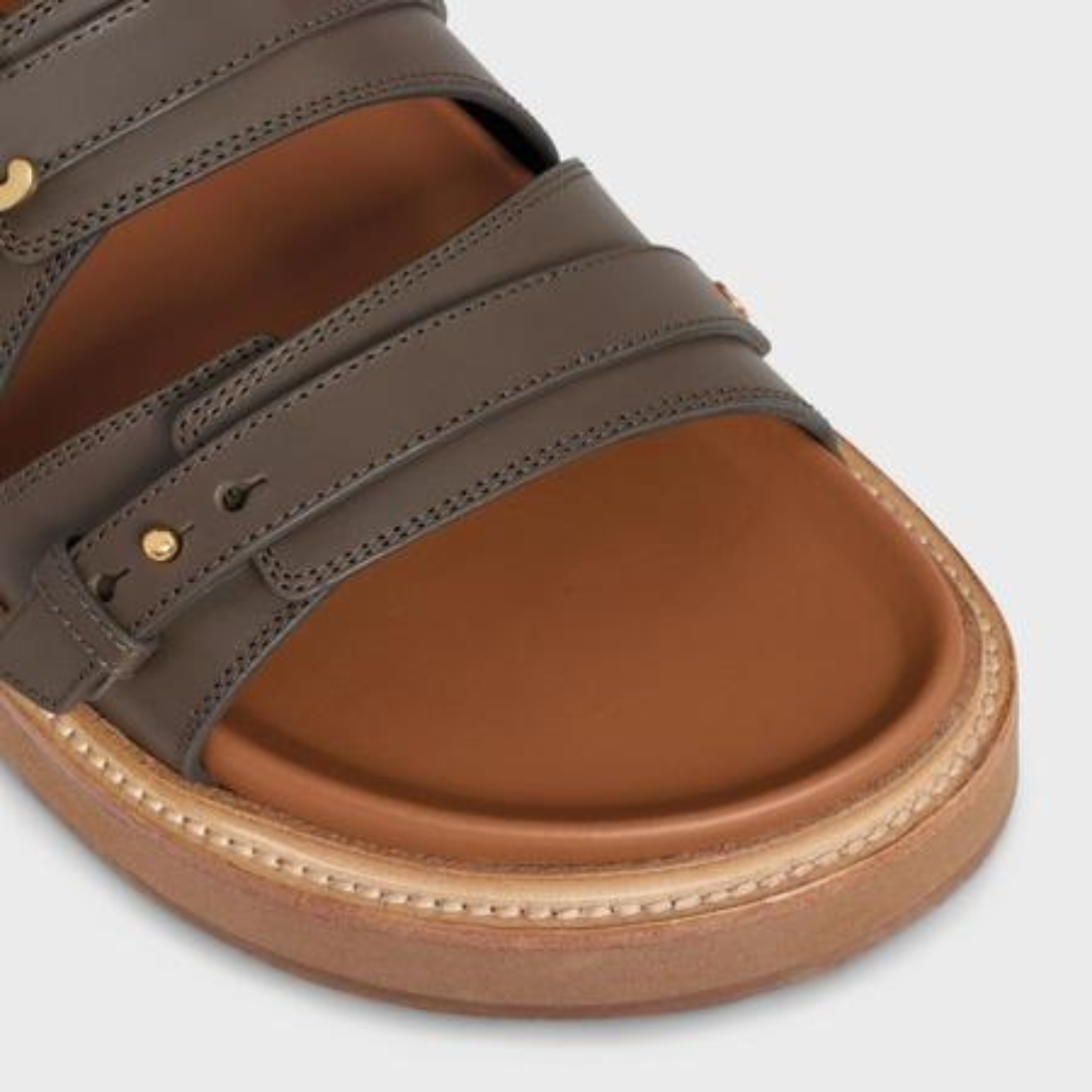 TIPPI TRIOMPHE SANDAL in CALFSKIN - VÉGÉTAL TANNING – bUCKLELEATHER COVERED INSOLERUBBER OUTSOLE WITH FOAM INSERT AND A LEATHER – LUX VERSE Luxury Designer Fashion Outlet