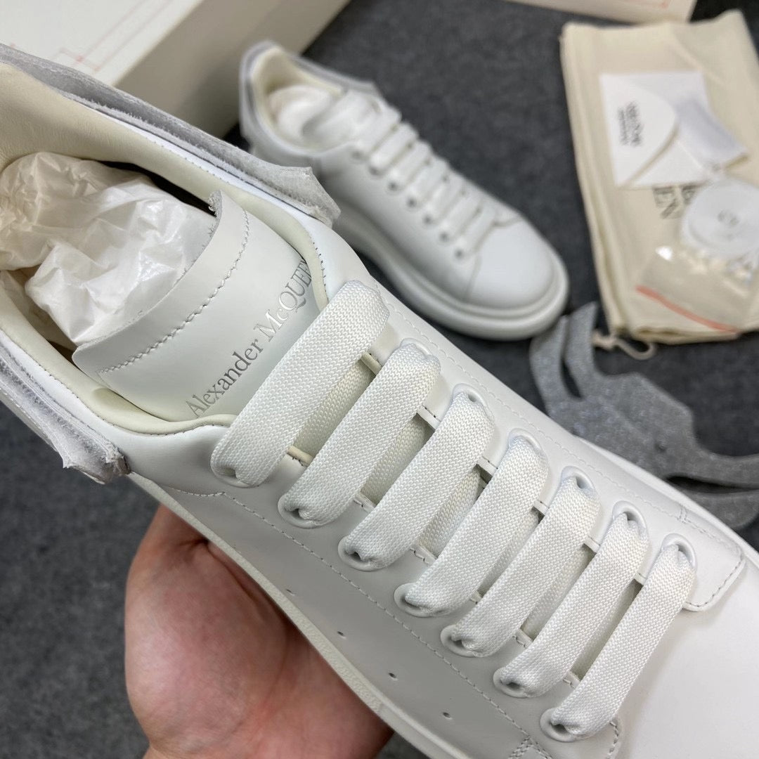 Oversized All White Sneakers