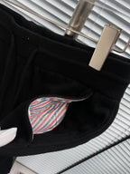 Marineblaue Jogginghose aus Baumwolle mit Bar-Streifen – Herren