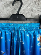 Badeshorts aus Seide mit Unterwasser-Print – Herren