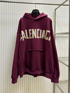 Marineblauer Baumwoll-Pullover mit kräftigem Text - Herren