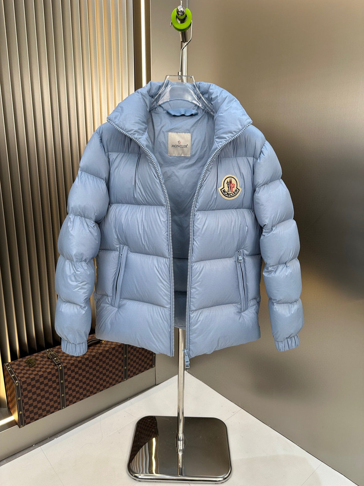 Black and Blue Puffer Jacket - Men's