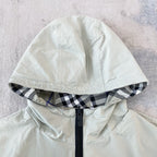 Vintage Check Hooded Zip Jacket - Men's