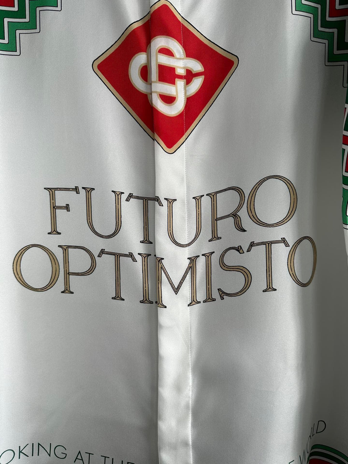 Futuro Optimisto Print Seiden-Polohemd – Herren