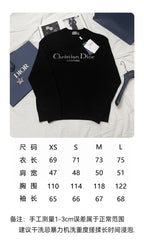 Rundhals-Pullover aus schwarzer Wolle mit Textlogo – Herren