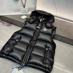 Black Nylon Hooded Gilet - Men's