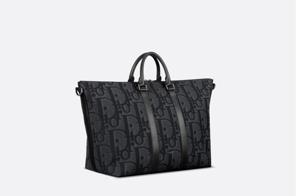 Black and Grey Duffle Bag