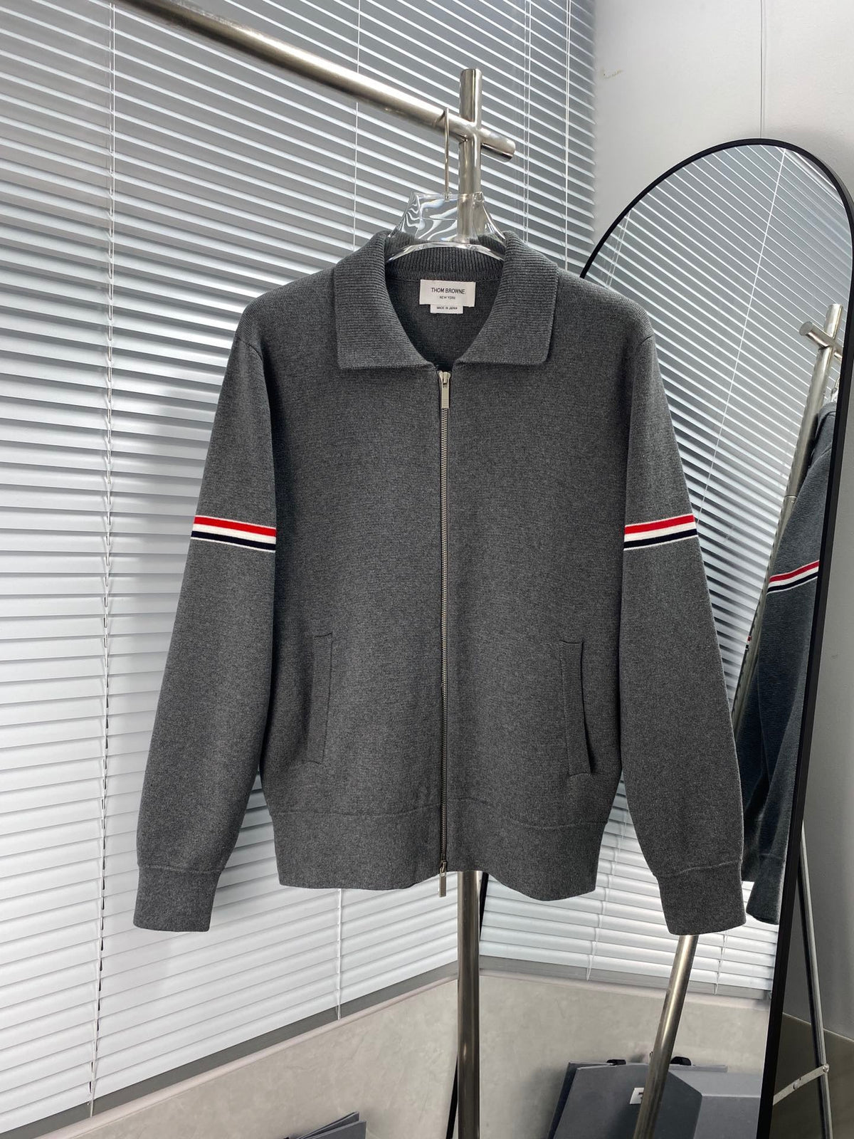 RWB Stripe Cardigan Navy - Men's