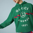 Interlocking G Torchon Cotton Sweatshirt – green light felted cotton jersey Interlocking G torchon stripe print Firenze – LUX VERSE Luxury Designer Fashion Outlet