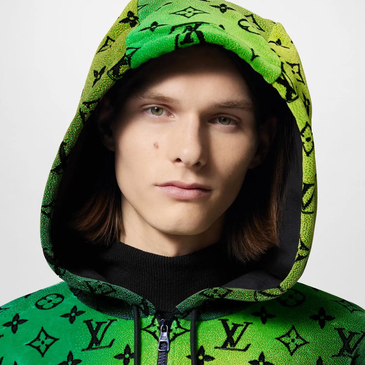 Monogram Zipped Velvet Hoodie – an allover fil coupé Monogram adds a further layer of distinction – LUX VERSE Luxury Designer Fashion Outlet