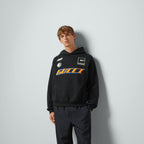 Cotton Jersey Hooded Sweatshirt – this hooded sweatshirt is presented in black light felted cotton jersey and defined – LUX VERSE Luxury Designer Fashion Outlet