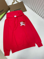 Marineblauer Baumwoll-Pullover mit Brustlogo – Herren