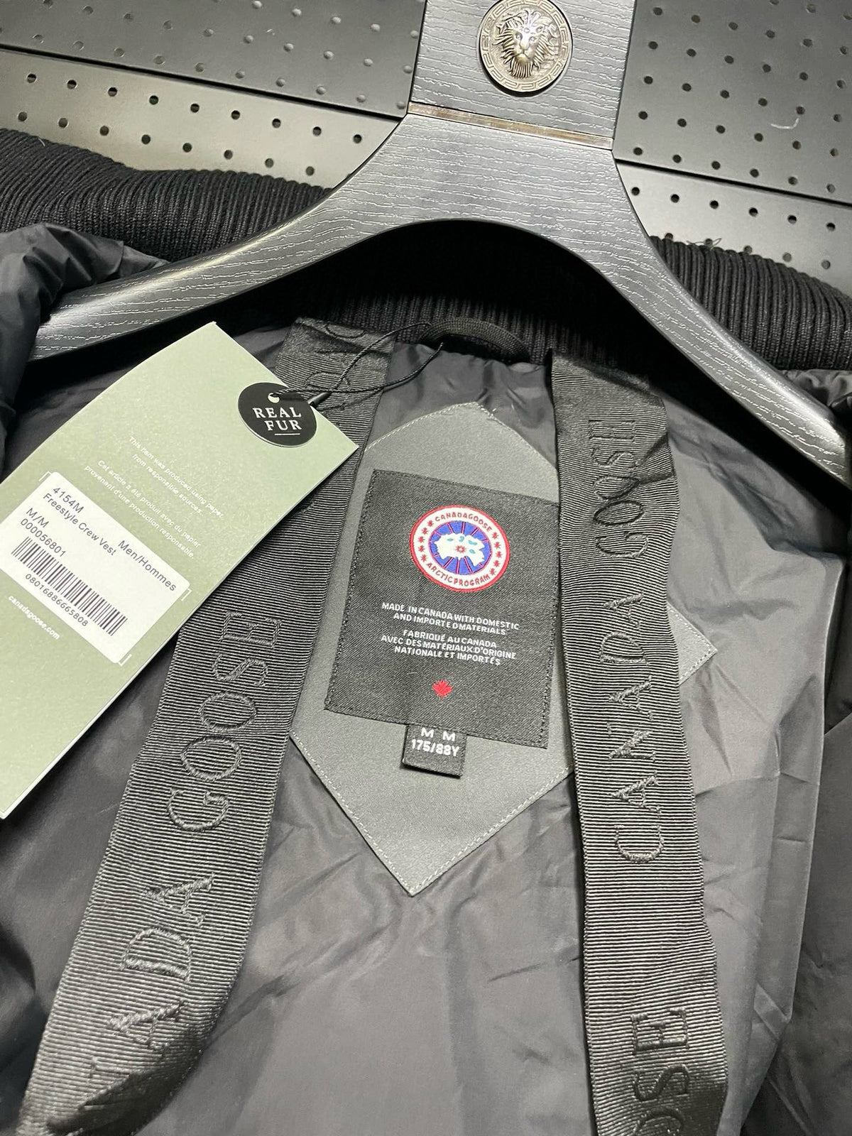 Schwarzer Nylon-Daunenparka – Herren