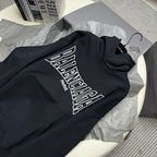 Schwarzer Baumwollpullover mit Logoprint – Herren