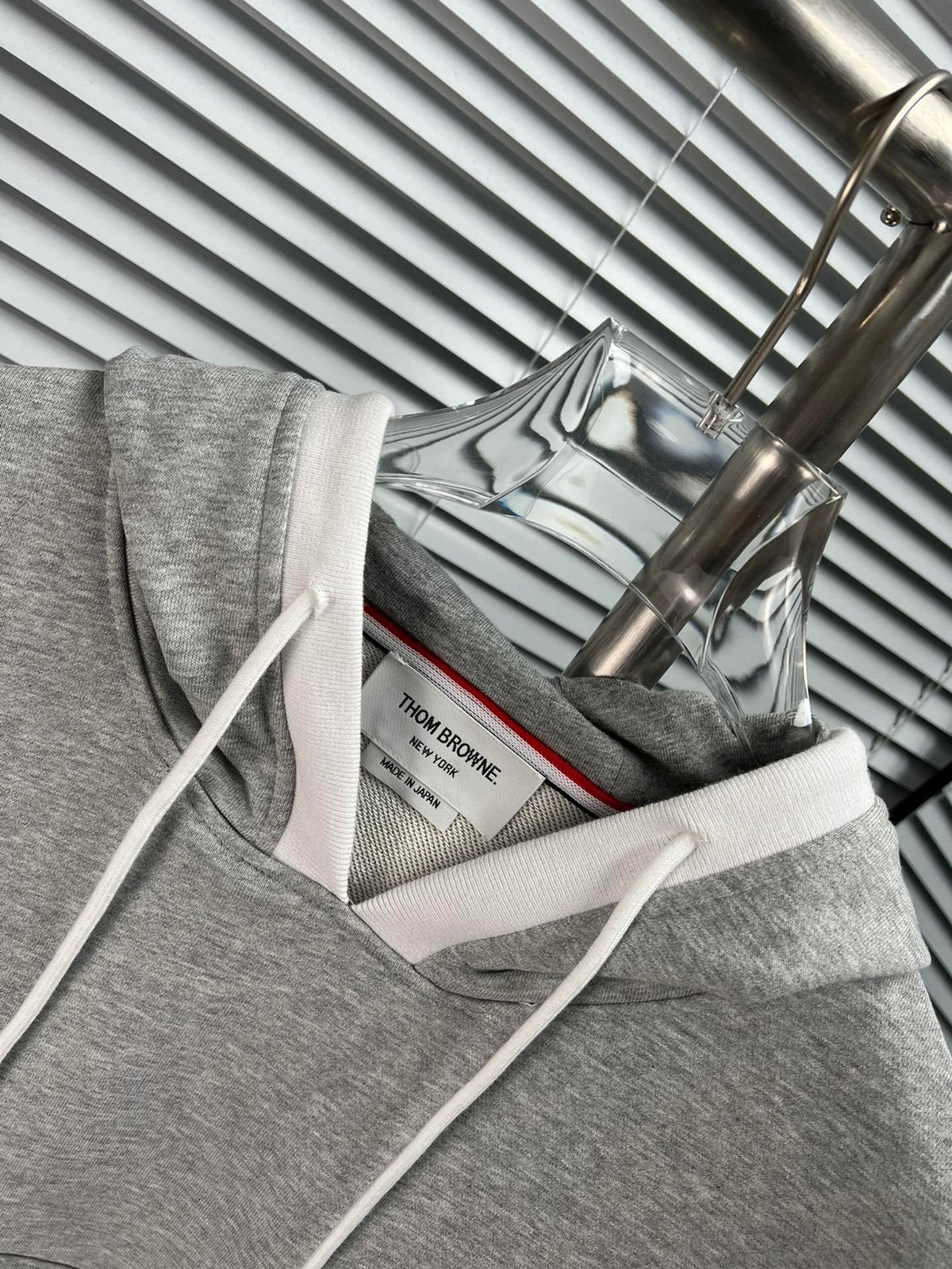 Graue Baumwoll-Fleecejacke mit Reißverschluss und Colourblock-Design – Herren