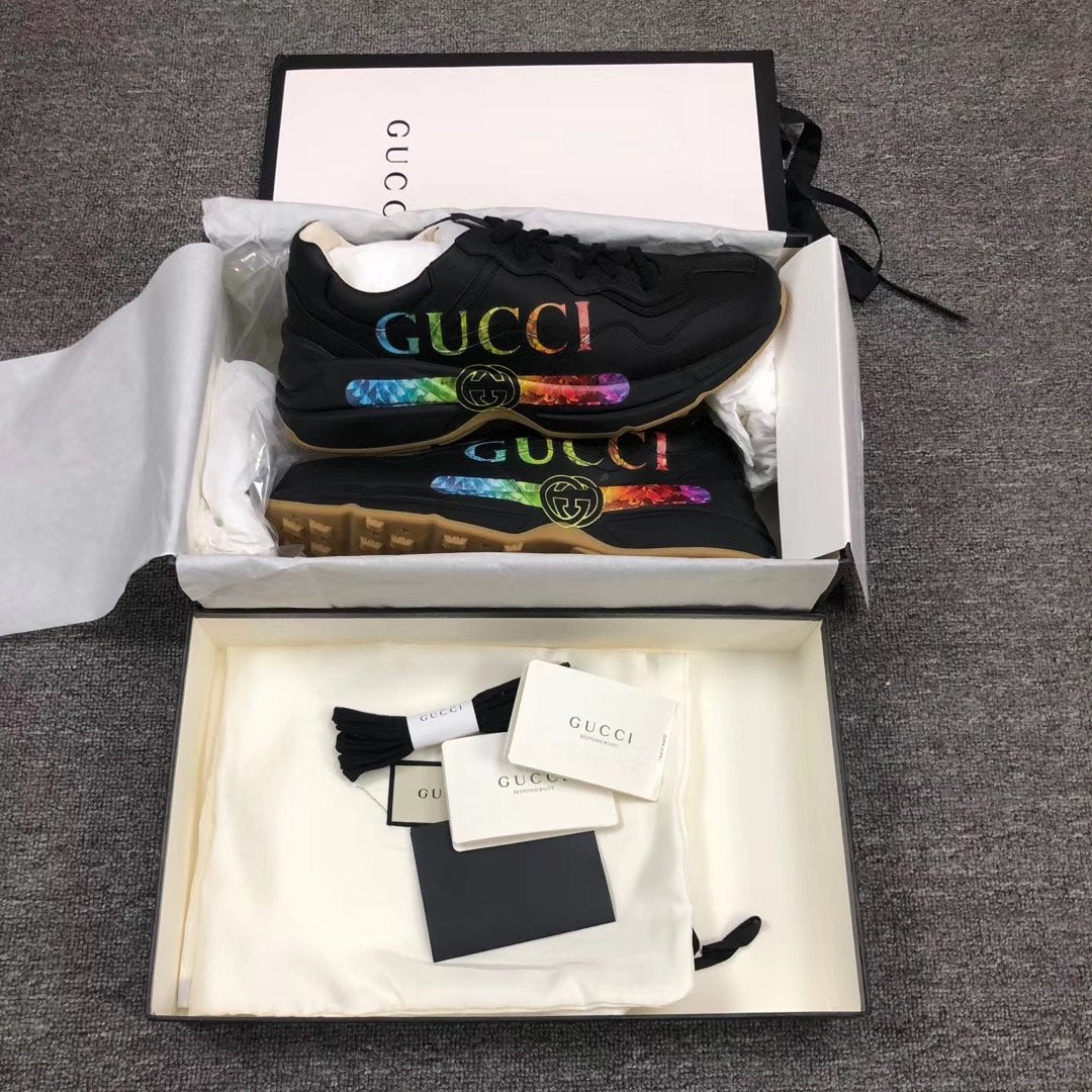 Rhyton Rainbow Logo Sneakers