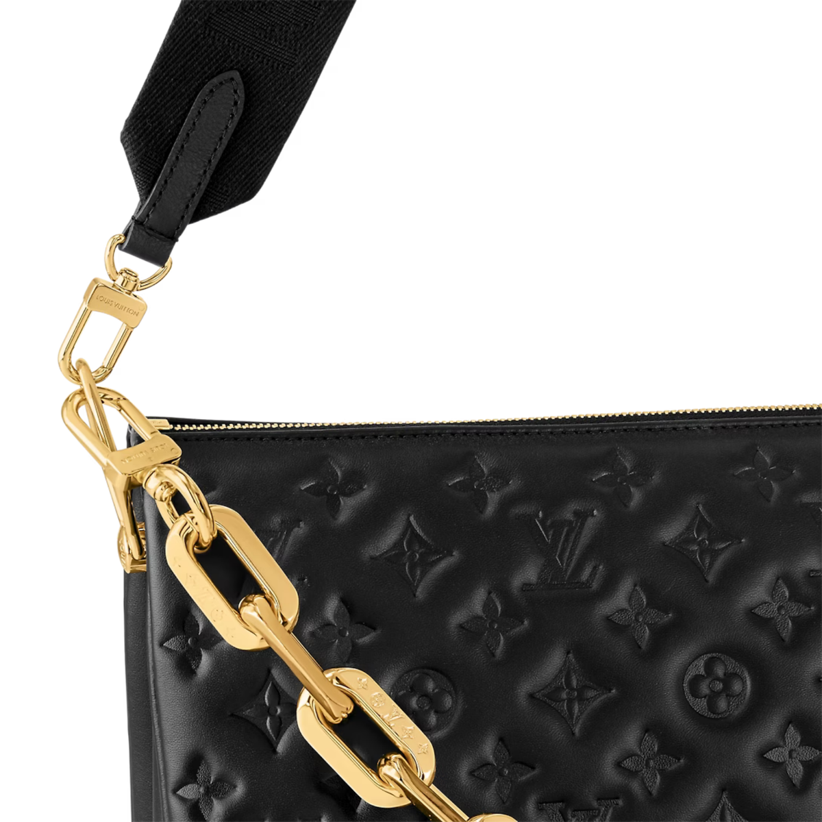Coussin MM – an adjustable leather strap allows for shoulder and cross-body carry, while the new – LUX VERSE Luxury Designer Fashion Outlet