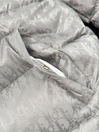 Navy Blue and Black Puffer Jacket - Men's
