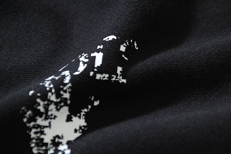 Schwarzes Crewneck mit Baumwollmotiv – Herren