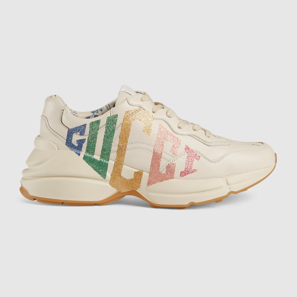 Rhyton sneaker with logo – designed with a thick sole and bulky construction, the leather sneaker is remindful – LUX VERSE Luxury Designer Fashion Outlet