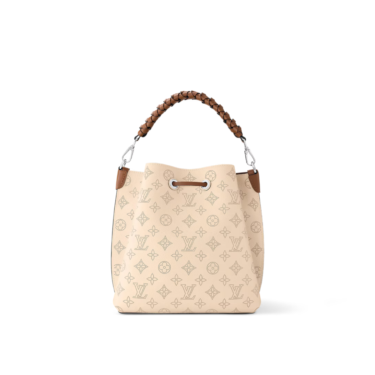 Muria Leather Bucket – supple and sophisticated, it is a pleasure to carry, either by the braided top – LUX VERSE Luxury Designer Fashion Outlet