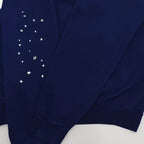 Navy Cotton Web Print Pullover - Men's