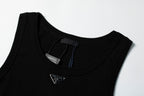 Schwarz-weißes Tanktop – Herren