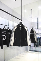 Schwarze Jersey-Trainingshose mit Kontrasteinsätzen – Herren