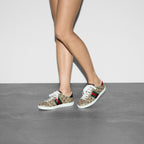 Women's Ace sneaker with bees – the retro-looking design is inspired by sneaker from the 1970s, with the Web stripe – LUX VERSE Luxury Designer Fashion Outlet