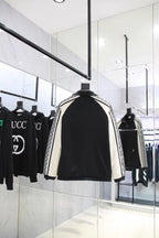 Schwarze Jersey-Trainingshose mit Kontrasteinsätzen – Herren