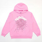 Rosa Baumwoll-Pullover mit tonigem Webband - Herren